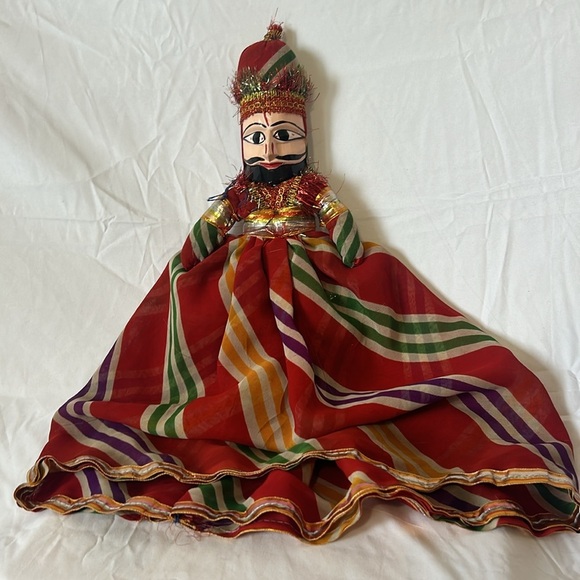 Topsy Turvy Vintage Indian Raj Sari Wedding Doll Handmade Dolls man & woman 12in - Picture 5 of 9